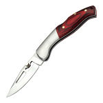 BT0002 - Lockback Wood Handled Knife Silver Std