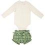 Made 4 Baby Girls 2 Piece Rib Bodyvest With Bow Pantaloon 3-6M