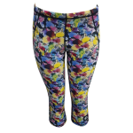 Funky 3 4 Leggings - Pastel Palette - Ladies XL - 38