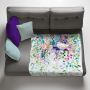 Dove On A Floral Wall Light Weight Fleece Blanket By Kristin Van Lieshout