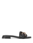 Heidi Buckle Flat Slide - 41 Black