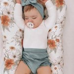 Matching High Waist Bloomer Shorts And Headband Green 12-18M
