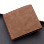 Men's Pu Leather Short Wallet With Interlayer Coin Purse Multiple Card Slots Purse Large Capacity Card Cash Holder Great Gift For Men