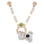 Wooden Baby Pram Toy Pram Chain Made Of Wood And Silicone