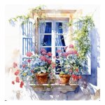Serviette - Mediterranean Windows 33X33CM