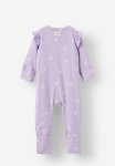 Cotton On The Billie Long Sleeve Zip Romper - Vintage Lilac ditsy Hearts