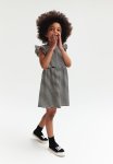 Ribbed Jersey Dress - Black & White Striped