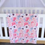 Fleece Blanket Pink Peoni And Roses