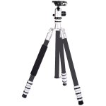 Pro.j Professional Carbon Travel Tripod CAPACITY-8KG SILVER-45834SV