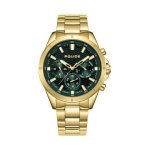 Motion Green Dial Watch With Gold Stainless Steel