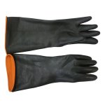 Black Industrial Rubber Glove Smooth Palm - 55CM