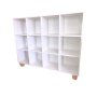 White Bookcase - Six Shelves Narrow