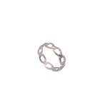 Silver Thin Chain Link Ring - 6 Silver