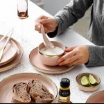 Luxury Pink & Gold Soup Bowl