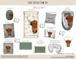 Cot Duvet Bedding Leaf Cattle Cow Set