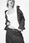 Long-sleeved Jersey Top - White