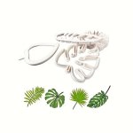 4PCS Tropical Leaf Mold For Restaurant Sugar Flipping Cake Mold Biscuit Mold Printing Mold Embossing Mold Clay Decoration