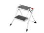 2-STEP Folding Steel Step Ladder With Anti-slip Platform