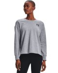 Women's Ua Rival Fleece Oversized Crew - Steel Medium Heather XS
