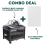 2 In 1 - Emerald Baby - Hannah Co Sleeper Camp Cot + Easy Breather Mattress