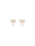 Bailey Bow & Pearl Earrings - 0 Gold pearl