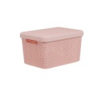Ezy Storage Mode 17.3L Lidded Basket - Pink