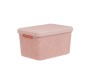 Ezy Storage Mode 17.3L Lidded Basket - Pink