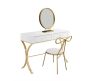 Dressing Table With Gold Frame Legs And Mirror Only