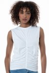 Ruched Top - XL Optic White
