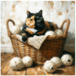 CAT Stretched Canvas Tortoiseshell