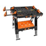Pony Jorgensen Work Table Sawhorse With Bench Dogs & Clamps
