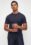 Polo Amaru Printed Grid Short Sleeve Tee - Navy