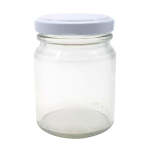 125ML Glass Jar With White Metal Lid 53MM Twist