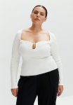 Bead-detail Top - Cream