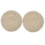 2 Pack 40CM Round Woven Grass Placemats