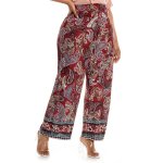 Donnay Plus Size Wide Leg Pants Printed - Paisley
