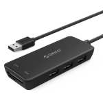 Orico 3 Port USB2.0 Hub With Tf And Sd Card Reader - Black