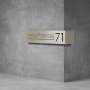 House Number & Mailbox D03 - 300H X 300D X 1000W / Matt Silver / Warm White