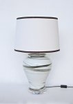 Charcoal Swirl White Lamp Coffee Edge Shade 67CM