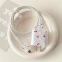 5PCS/SET Cherry Pattern Protective Case For Charger And Charging Cable Suitable For 18/20W Iphone Charger
