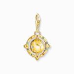 Charm Pendant - Colourful Globe - Gold Plated