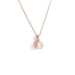 The Aether Pendant Lab Grown Diamond Yellow Gold - 5 Mm Rose Gold