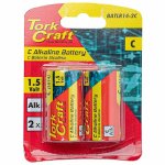 Tork Craft 2 PK 1.5V C Alkaline Batteries BATLR14-2C