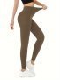 Women's High-waisted Super Soft Stretch Yoga Leggings Tummy Control Workout Pants Non-see-through Breathable Active Running Tights Sport Style - Multiple Colors Available