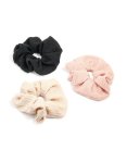Textured Core Fabric Scrunchies 3-PACK