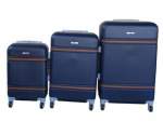 Smte 3 Piece Travel 27- Inch Luggage Suitcase Set Stylish Navy With Keychain