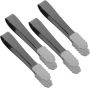 4PIECES Food-grade Silicone Sleeve Ice Cube Tongs Non-slip Stainless Steel