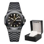 Phantom Men's Watch - Black Crystal Dial With Snugpods Luxury Box