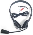 Unique Stereo Headphones With Flexible Microphone Black