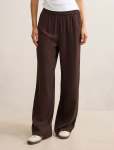 Aleyna Side Stripe Wide Leg Pants - 16 Chocolate